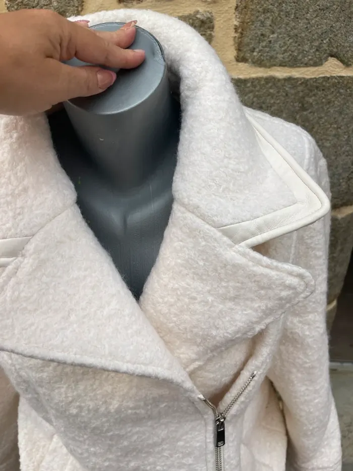 Manteau crème 3/4 - Elora - photo numéro 2