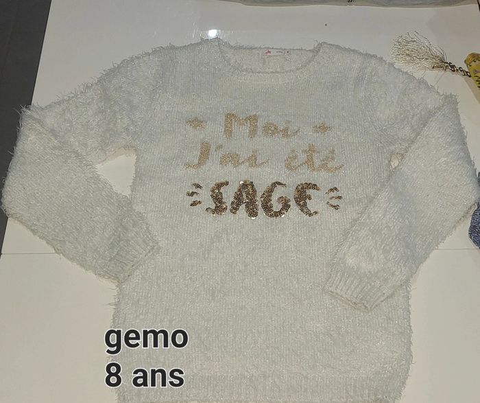 Pull gemo 8 ans fille