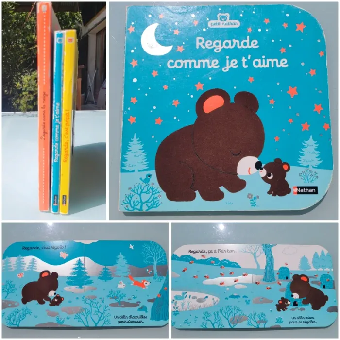Livre à toucher petit Nathan 🐻 Regarde comme je t'aime 🐇