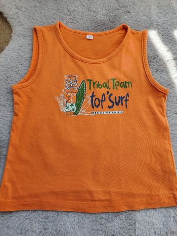 Débardeur orange avec motif 5 ans