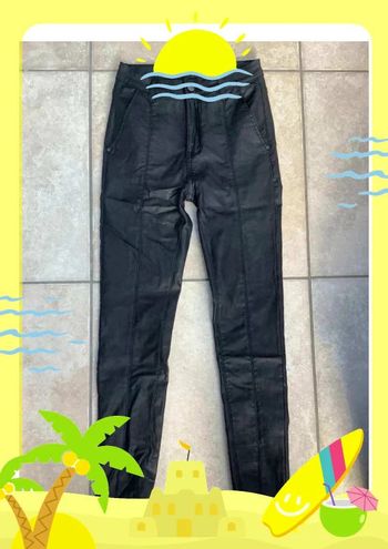 Pantalon noir skinny imitation cuir S 36 Redial Premium Denim Collection