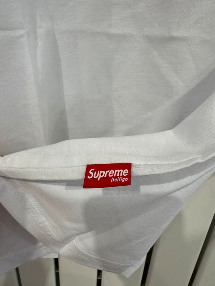 Tee shirt blanc Supreme Taille L - photo numéro 3