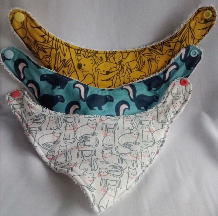 Lot bavoirs bandana mixte 0-6mois (lot 1)