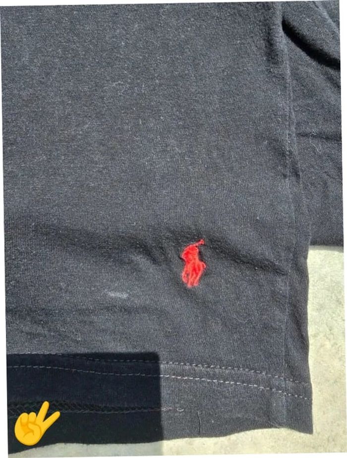 T-shirt Ralph Lauren L coupe col rond noir Homme Men tee67 - photo numéro 2