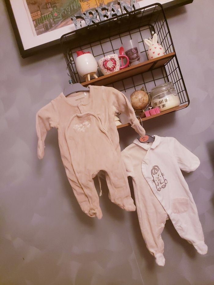 Lot de 2 pyjamas 🎀 Orchestra 3 mois 3€