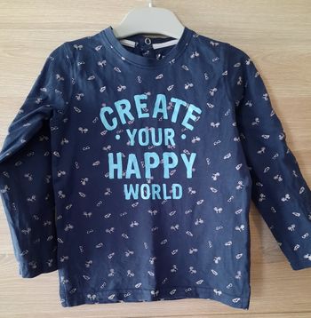 Tee-shirt manches longues ecriture