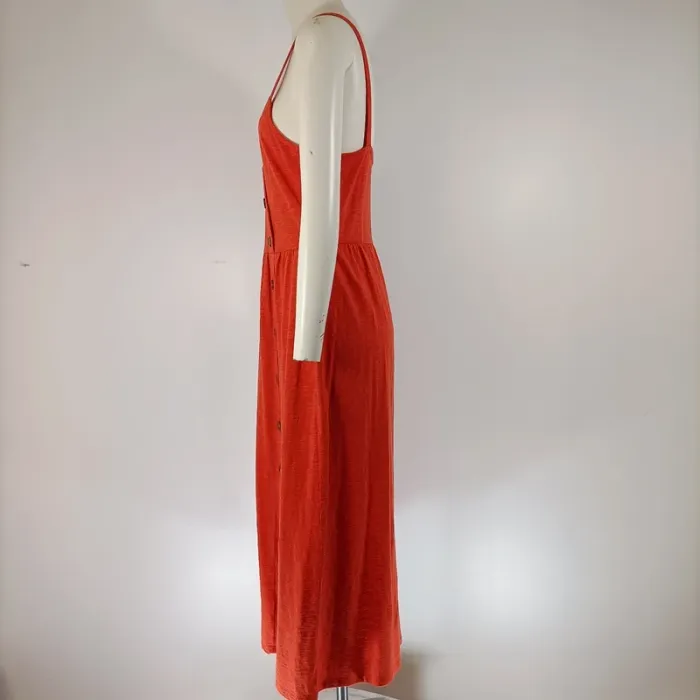 Robe orange à bretelles CMT Collection taille 38 été - A131 - photo numéro 3
