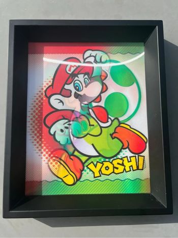 Tableau Cadre Mario Yoshi Nintendo Tableau 3D animé