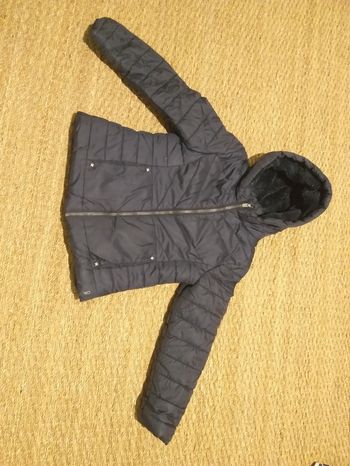 Doudoune bleu Marine doublée fourrure 10 ans Okaidi