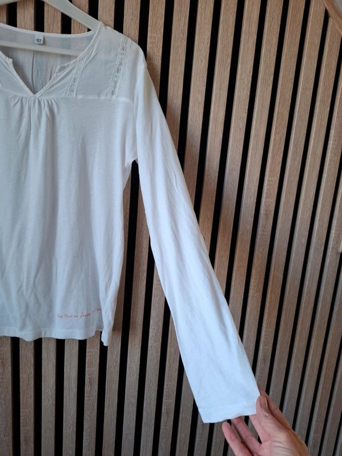 Haut blouse blanche Captain Tortue T 12 ans - photo numéro 5