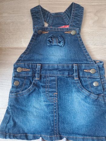 🌴 Robe salopette en jean taille 3 mois