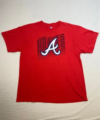 T-shirt Atlanta Braves MLB rouge – Taille XL – Officiel Genuine Merchandise