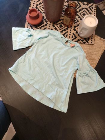 Tee shirt manches 3/4 vert clair