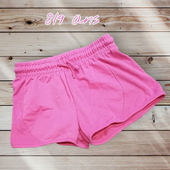 🌺⚡ short rose fluo – pep’s & confort – 8/9 ans ⚡🌺 - photo numéro 1