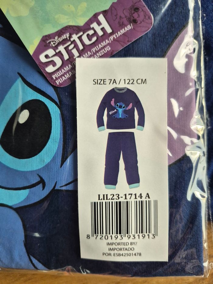 Pyjama 2 pièces Stitch Marine 7 ans - photo numéro 2
