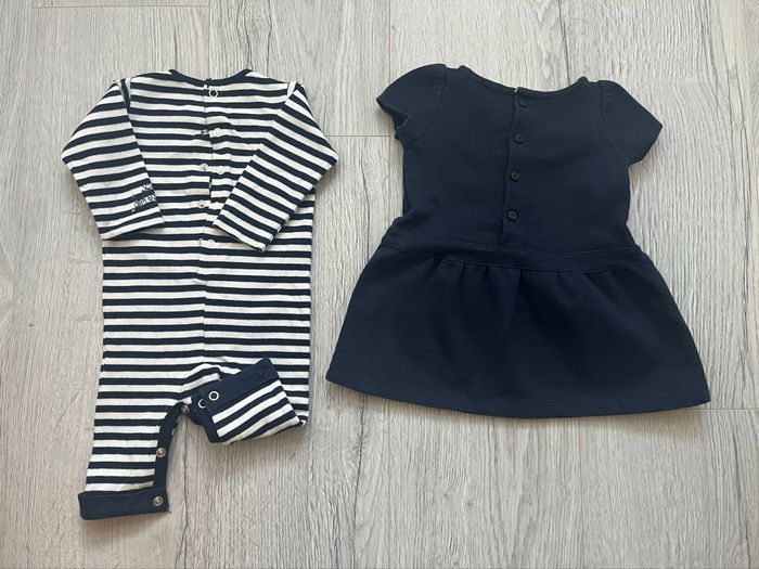 Ensemble fille Sergent Major – 3 mois / 60 cm (robe + grenouillère) - photo numéro 3