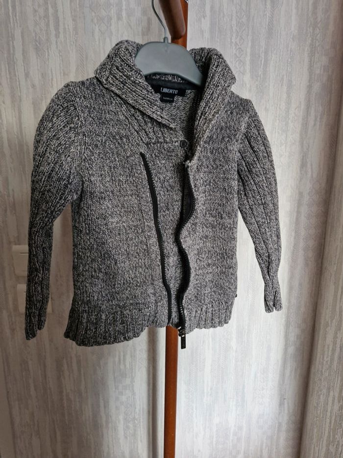 Gilet zippé enfant garçon 4 ans Liberto Coton - photo numéro 2