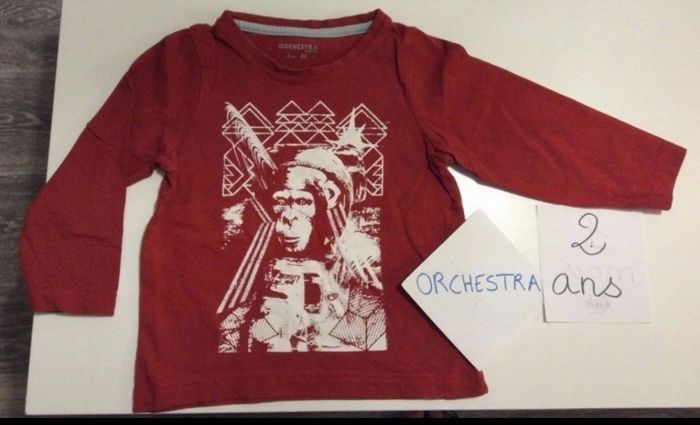 Sweat-shirt Orchestra rouge et blanc