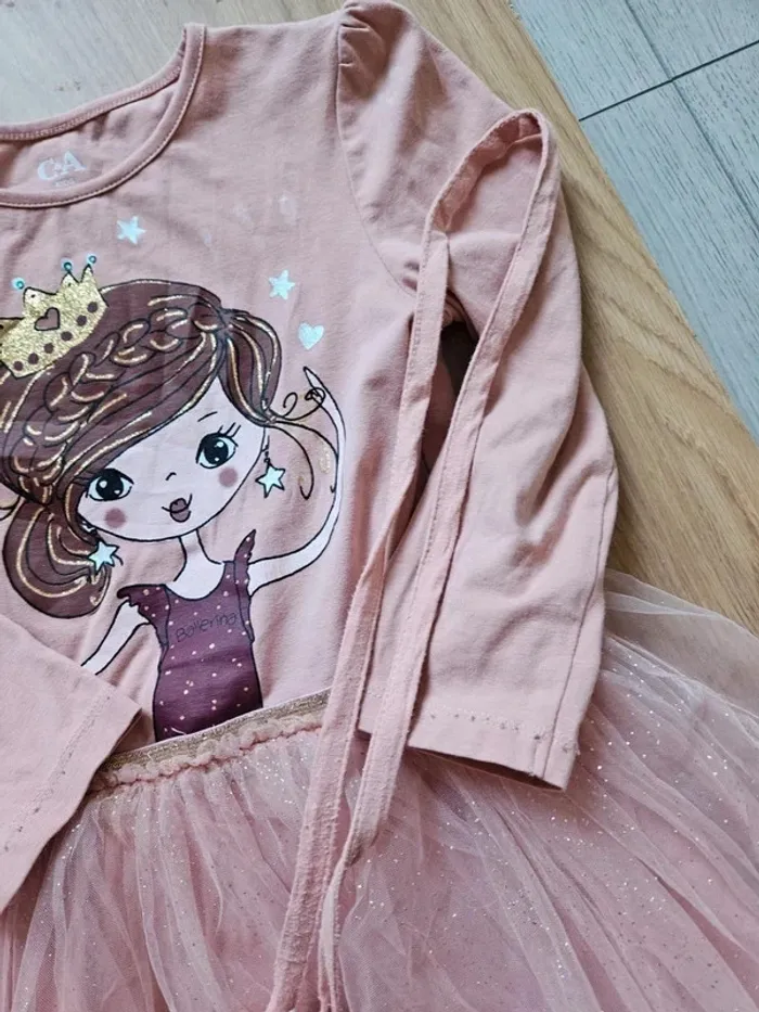 Robe manches longue et petit sac princesse c&a 6 ans - photo numéro 2