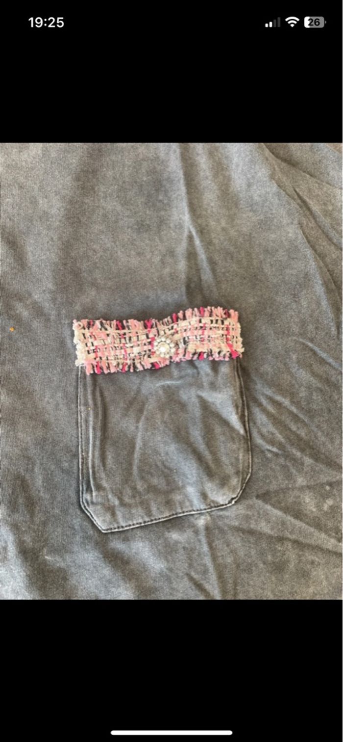 T-shirt gris Bershka - Taille M - photo numéro 4