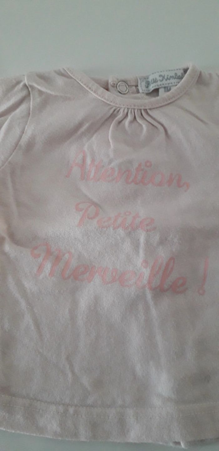Lot de 2 T.shirts manches longues 1 mois - photo numéro 7