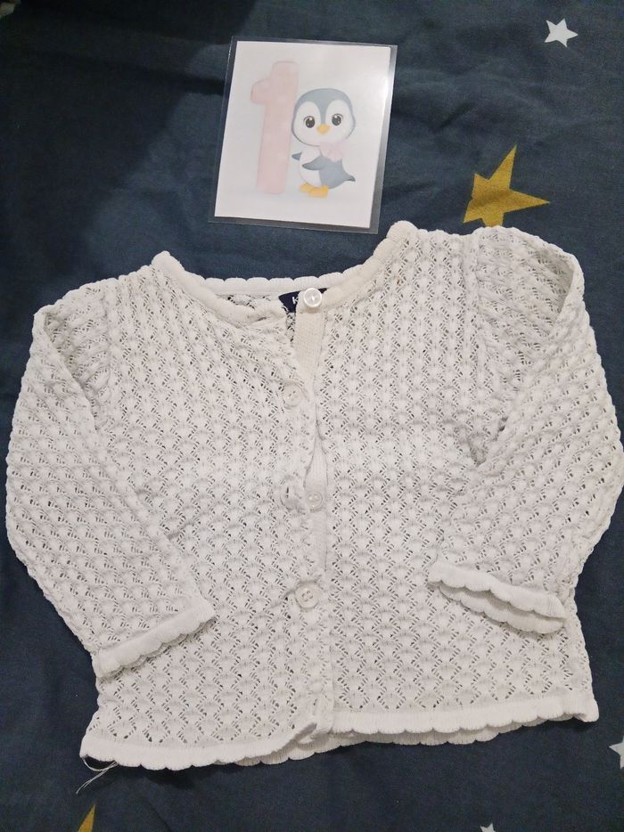 Gilet blanc (2) _ 1 mois