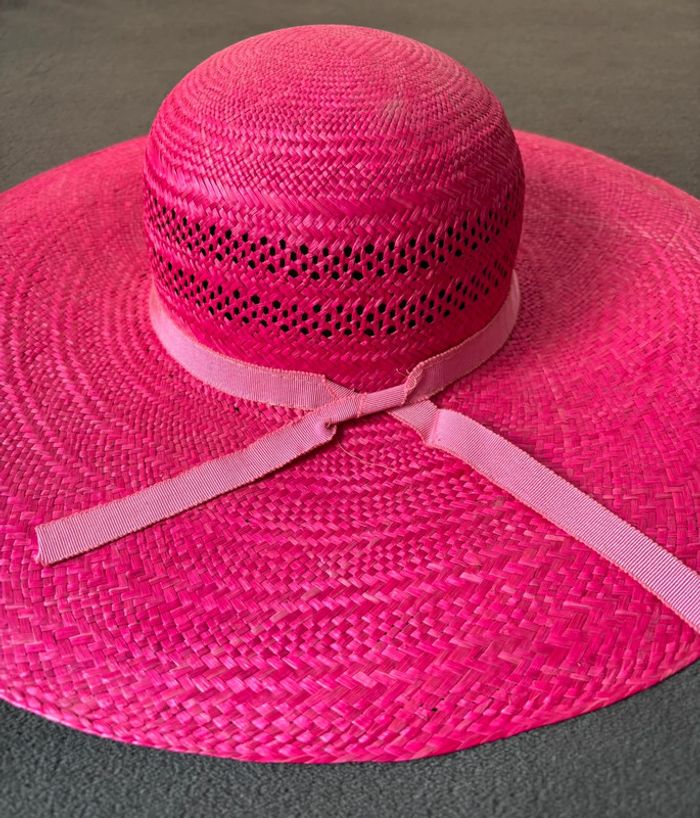 Chapeau de paille rose - photo numéro 4