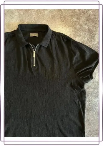 T shirt polo noir homme Primark taille M Men T-shirt Maglietta uomo Herren-T-Shirt