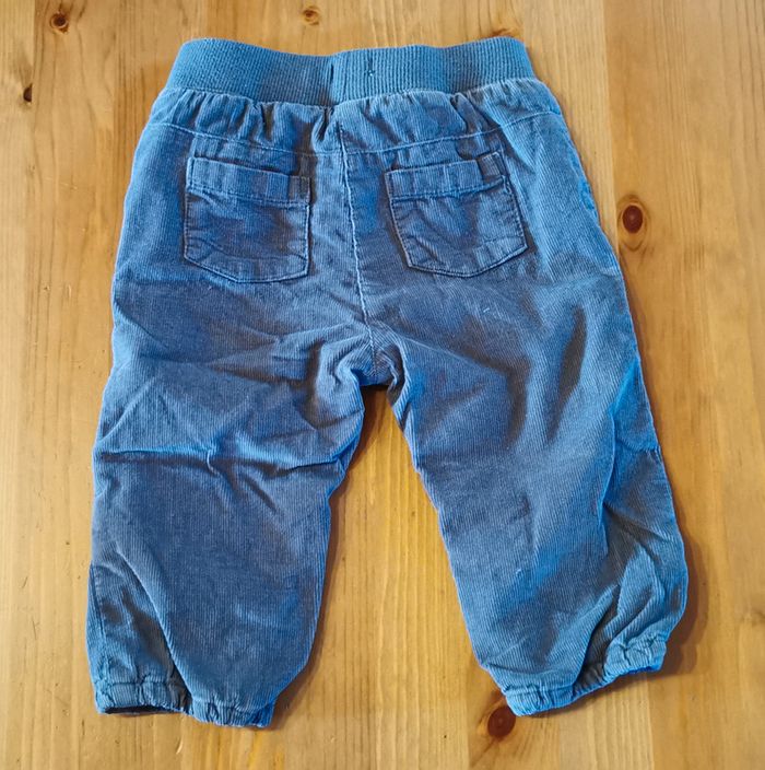 Pantalon velours bleu Brioche 6 mois - photo numéro 3