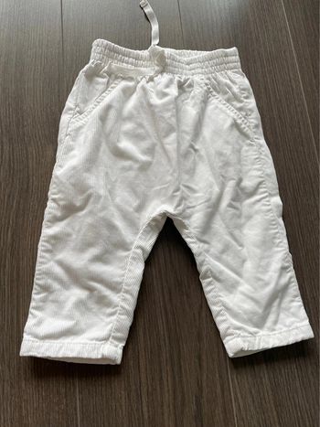 Pantalon velours écru Benetton 6-9 mois