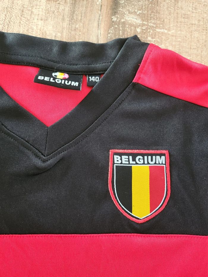 Ensemble short et maillot de doot Belgium neuf 10 ans rouge jaune et noir - photo numéro 5