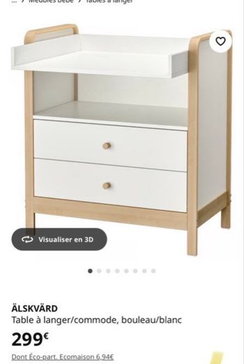Lit bébé et commode