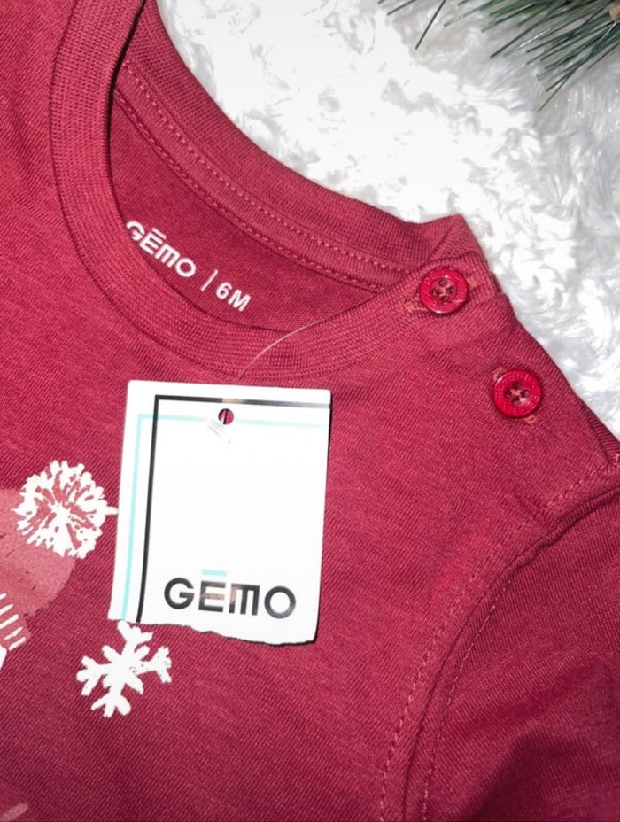Tee-shirt manches longues bébé 6 mois Gémo – Neuf étiquette - photo numéro 2
