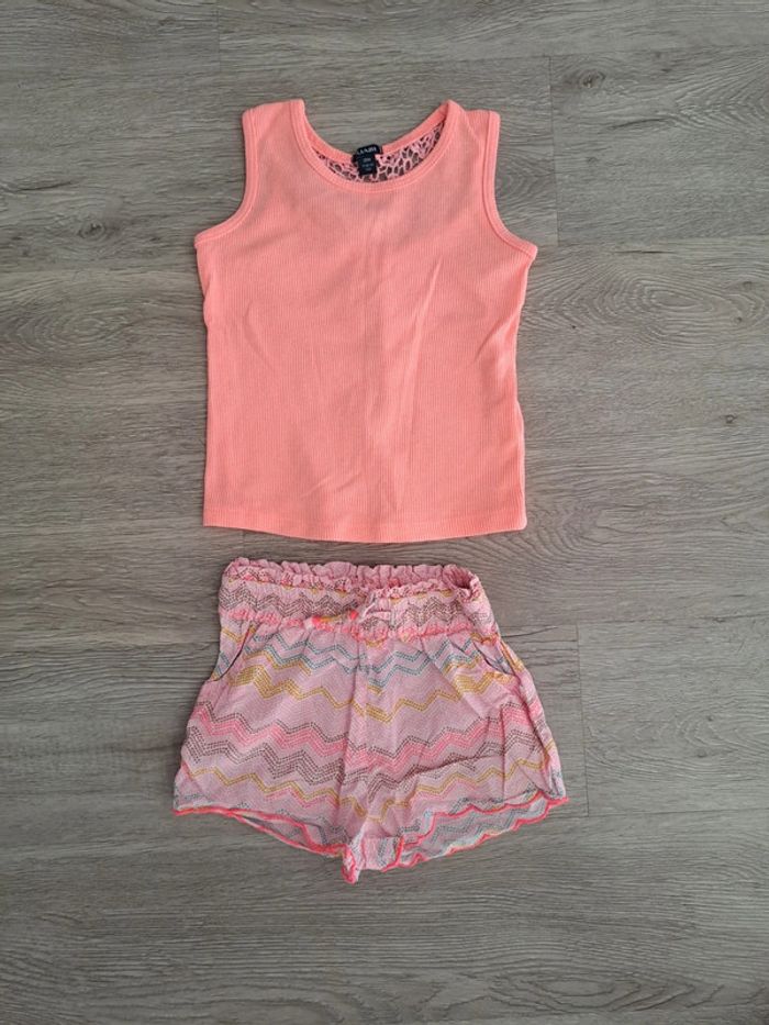 Ensemble débardeur et short fille 18 mois