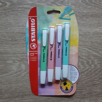Lot de 4 surligneurs Pastel Swing Cool Stabilo NEUF