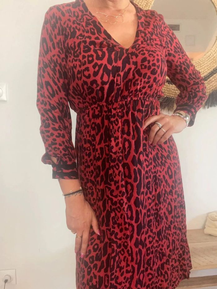 Robe longue léopard Zara - photo numéro 3