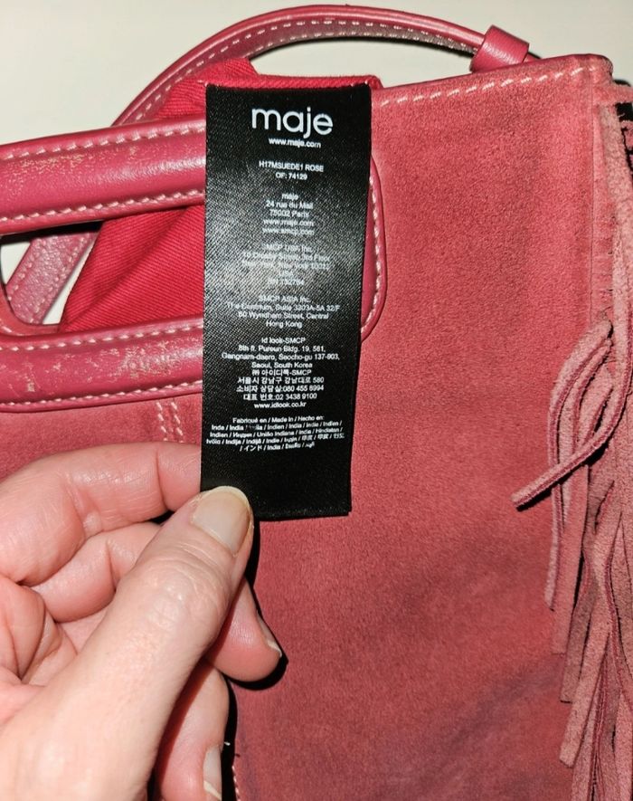 Sac maje framboise bordeaux - photo numéro 2