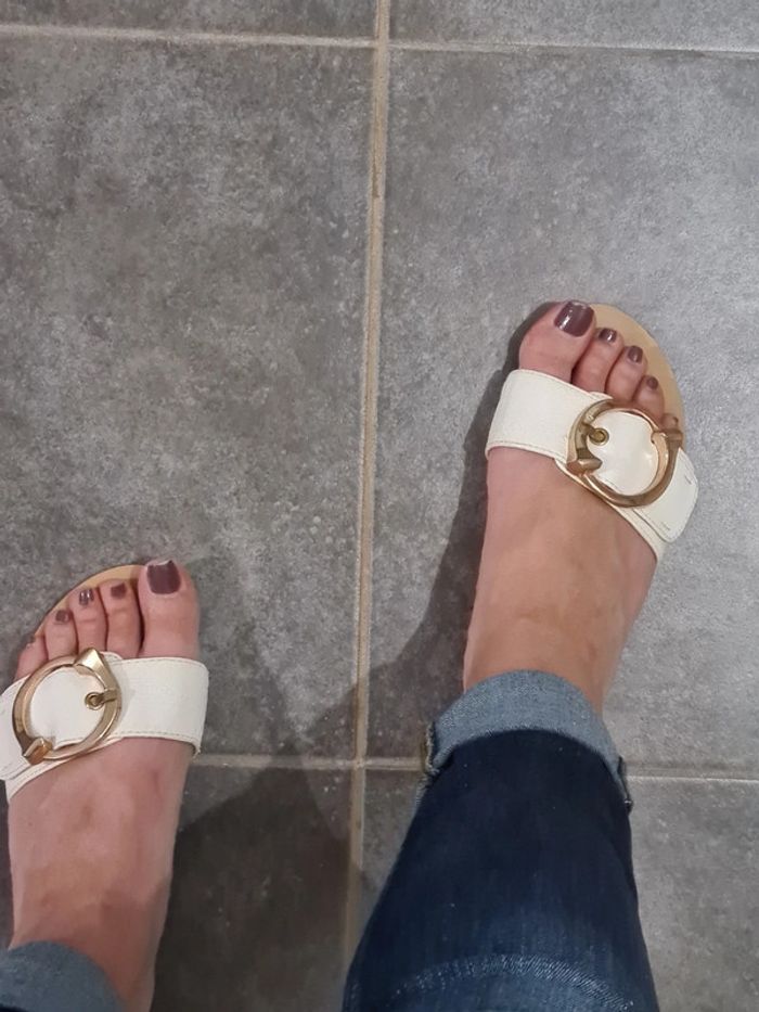Claquettes mule blanche - photo numéro 2