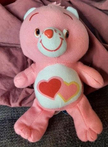 Peluche vintage bisounours care bears rose