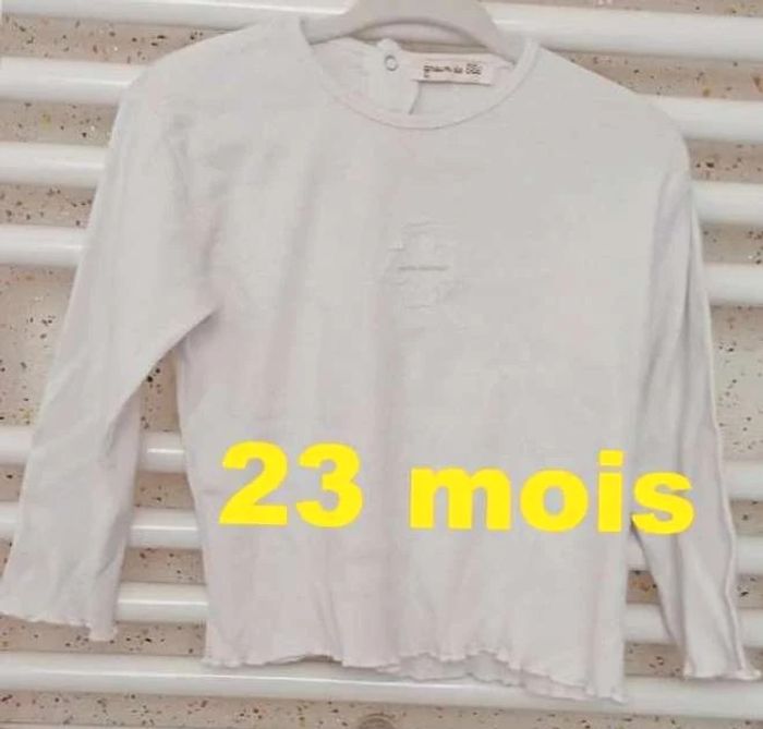 Tee  shirt  manche  longue  motif  trèfle  Grain de  Blé  Taille 23  mois