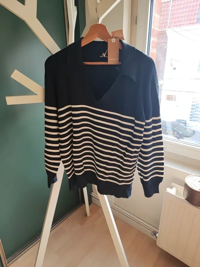 Pull marinière femme monoprix t.L