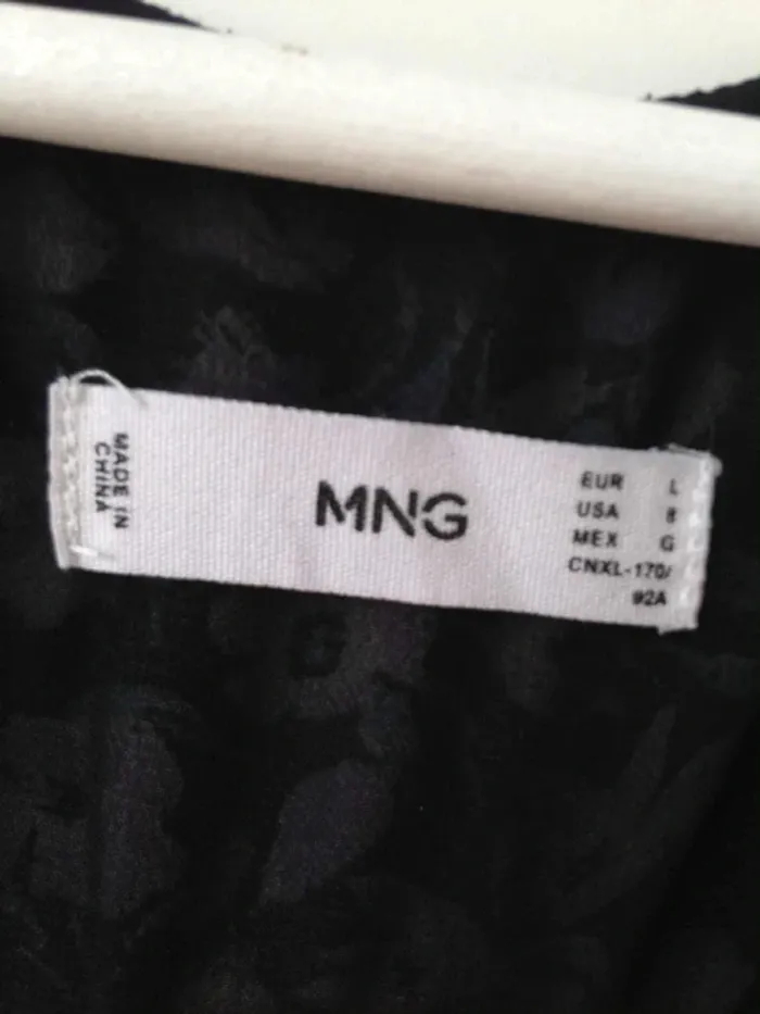 Robe longue col V manches 3/4 fleuries fluide 40 MNG - photo numéro 7