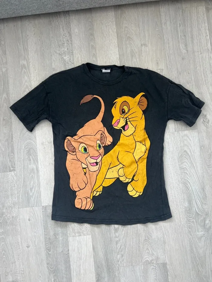 T-shirt femme Zara x Disney – Le Roi Lion Taille s / gris