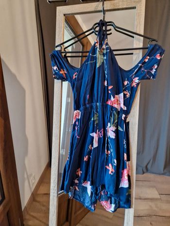 Combi-short fleurie XS