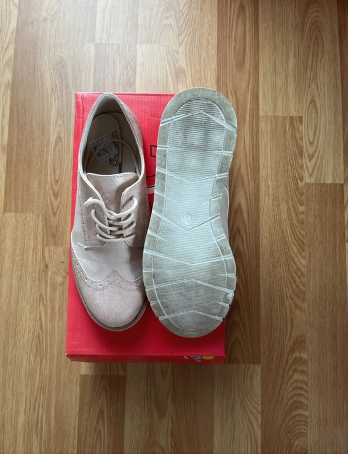 Chaussures derby femme - Rose poudré - Pointure 37 - Idéales rentrée - photo numéro 3