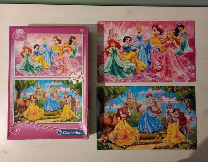 2 puzzles princesses +3ans