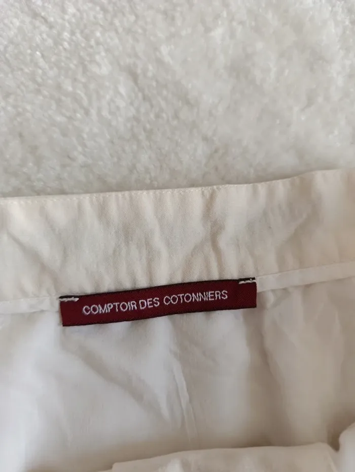 Jupe Comptoir des cotonniers crème 38 soie lin coton modèle Colza/Init - photo numéro 7