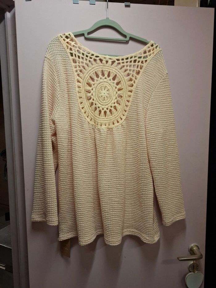 Pull fin femme rose saumon - photo numéro 2