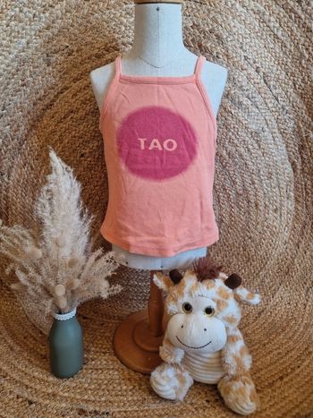 Top a bretelle orange fille tape à l'œil 4 ans