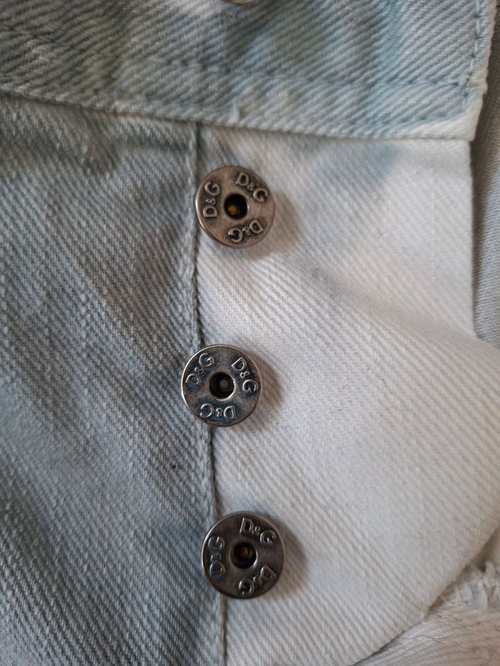 Jean Pantalon Dolce & Gabbana D&G / Bleu clair blanchi / Taille 29 (38/40 FR) M / Straight Regular - photo numéro 6